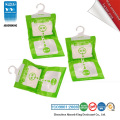 Hang wardrobe dehumidifier damp moisture absorbing bag Calcium Chloride balls dehumidifier PE bag 500ml